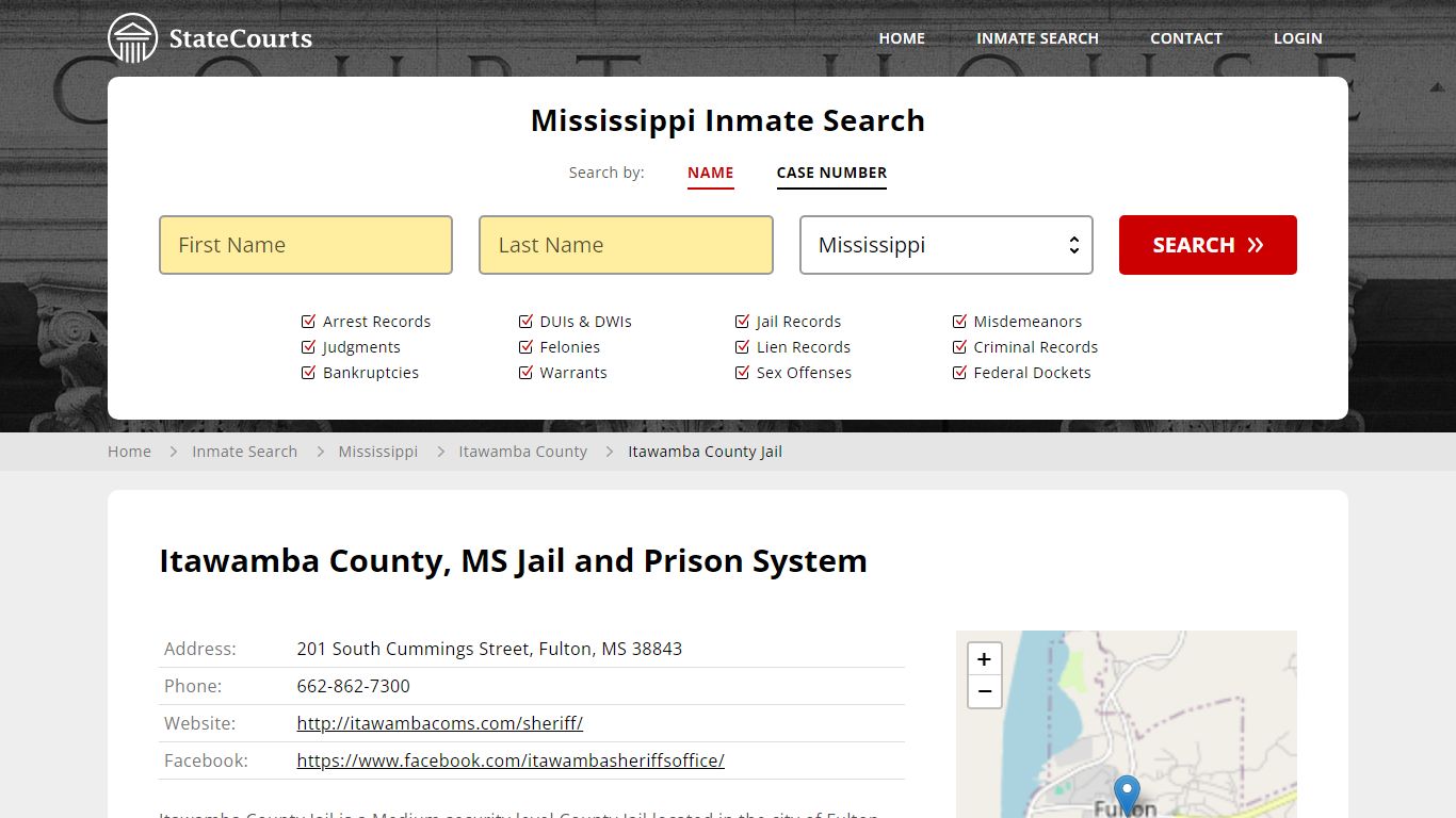 Itawamba County, MS Jail and Prison System - State Courts